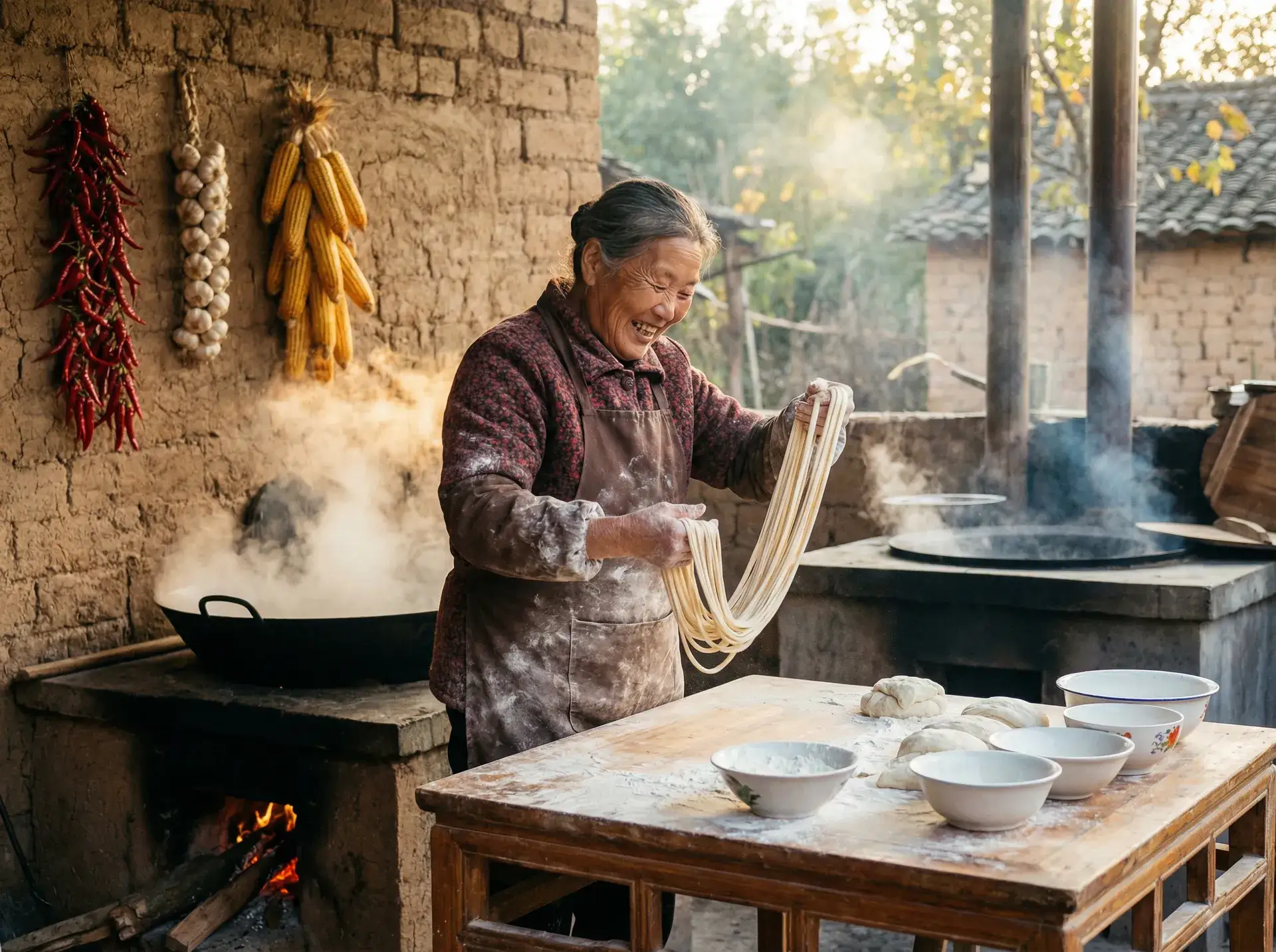 农家大嫂手擀面 - 斯琴格尔勒 乡村美食